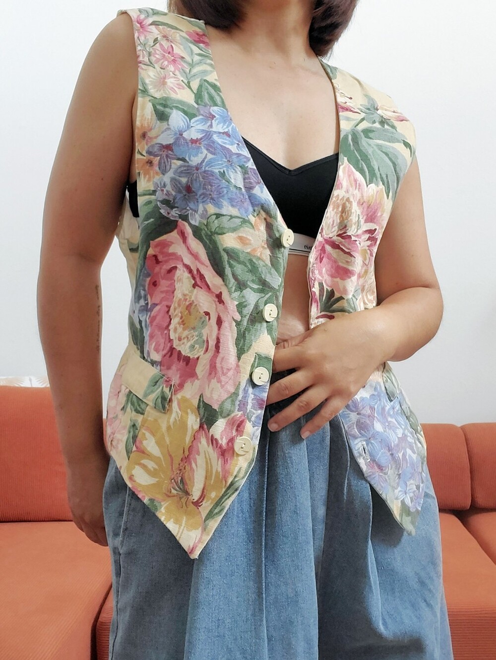 Vintage Florals Vest